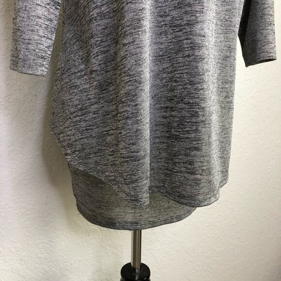 WHBM gray silver metallic v neck layered tunic top size Extra Small XS - Picture 15 of 16